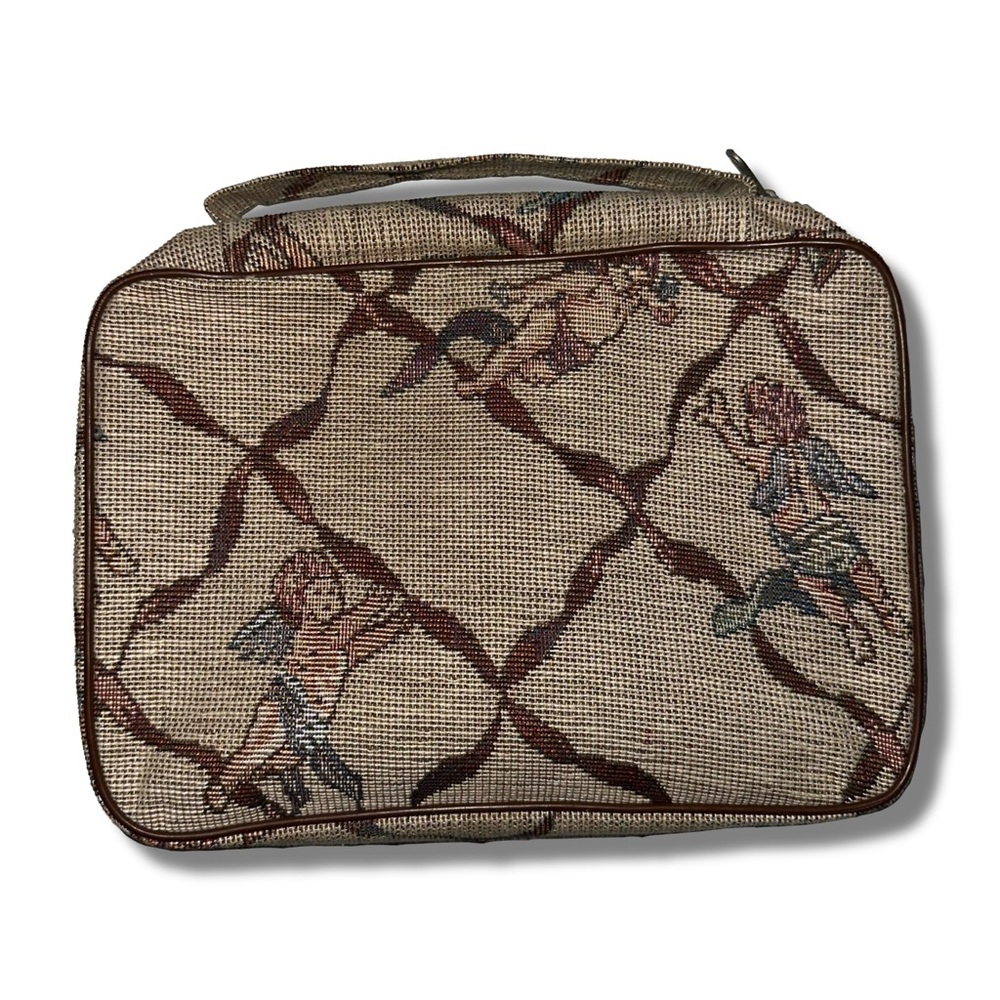 Vintage Cherub Print Travel Toiletry Bag